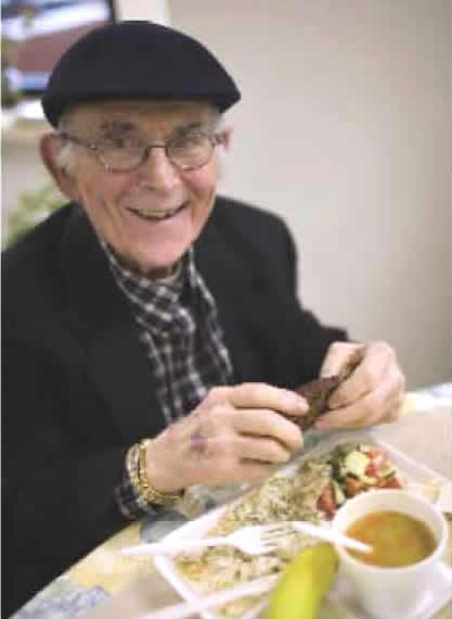 man eating meal